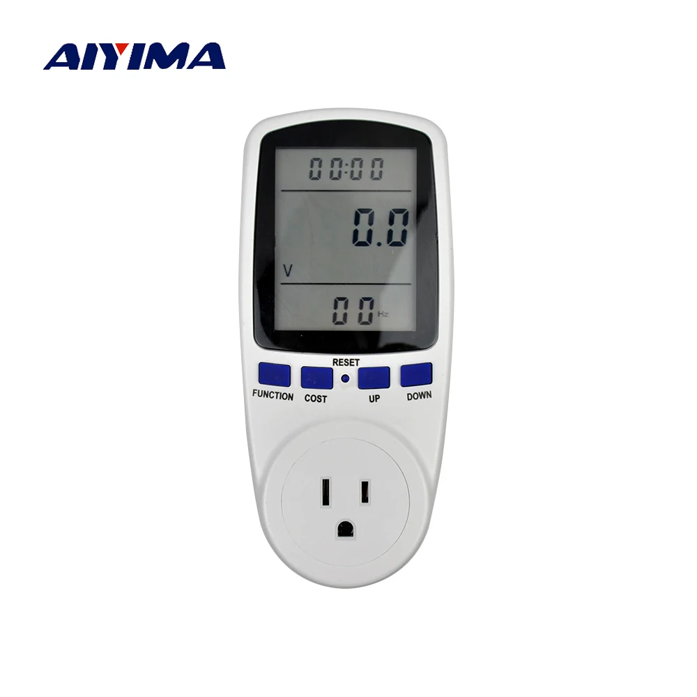 AIYIMA Plug-in Потребляемая Мощность счетчик энергии электроэнергии применение Вт калькулятор мониторы Бесплатная доставка