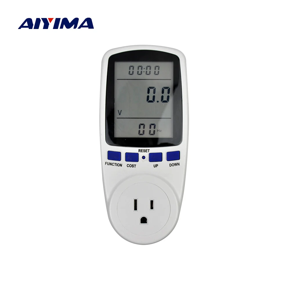 

AIYIMA Plug-in Power Consumption Meter Energy Electricity Usage Watt Calculator Monitor Free Shipping