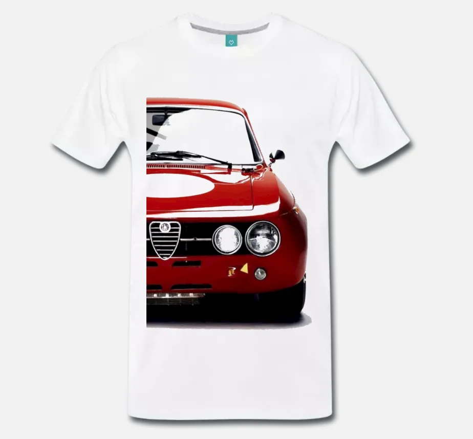 

T-SHIRT AUTO D'EPOCA ALFA ROMEO GIULIA MITO - ANNI 70 1 S-M-L-XL-2XL-3XL