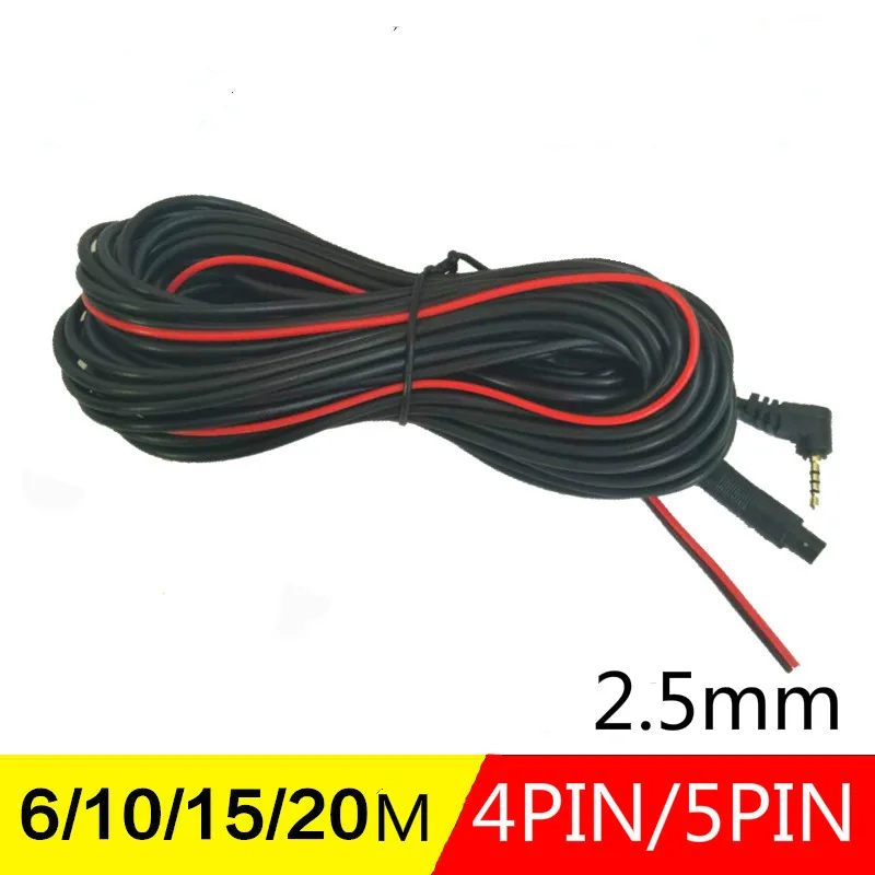 

4pin/5pin2.5mm jack DVR rear view extension cable lengthened rear pull cable reversing image rear camera video cable
