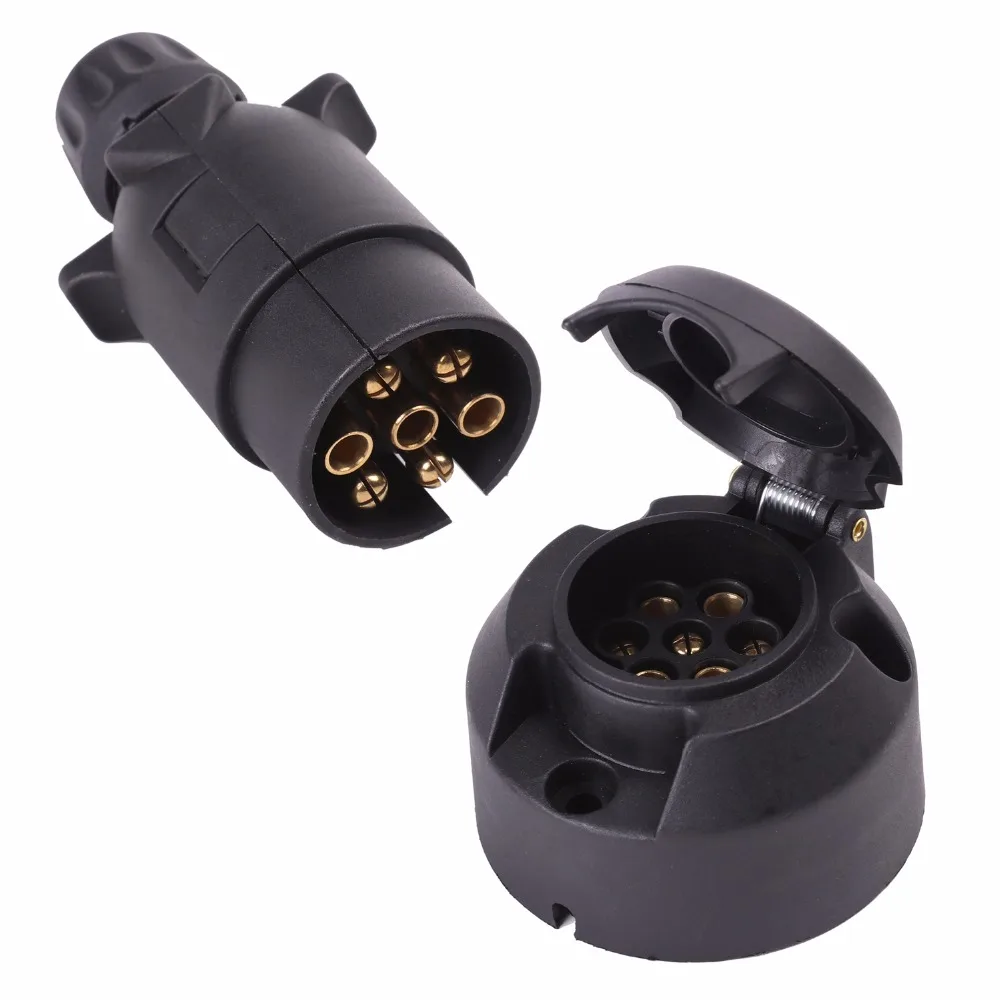 

Universal Trailer Parts- 7 Pin Trailer Plug 12V Caravan Socket Towbar Towing 7Pin Plastic Trailer Connectors