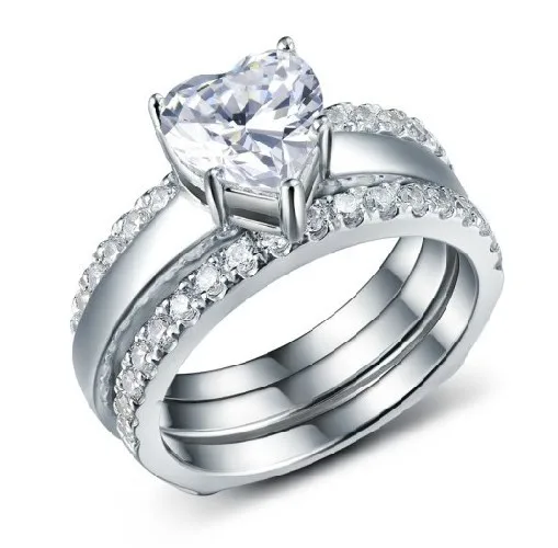 Heart shaped rings for women designer men sale