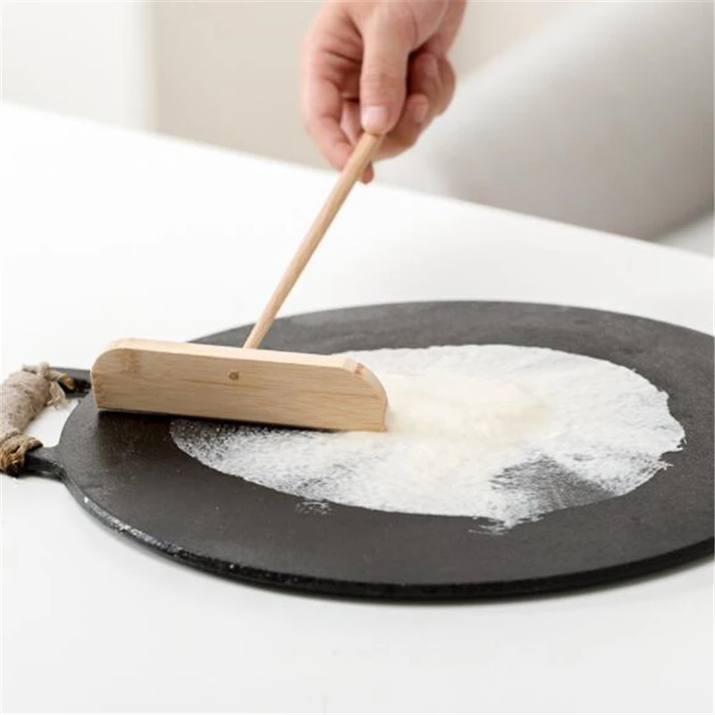 

Chinese Bamboo Handle Professional Pancake Machine Tortillas T-shaped Spreader Stick DIY Cooking Tools Baking Accessories