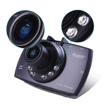 מקורי Podofo A2 רכב DVR מצלמה G30 מלא HD 1080 p 140 תואר Dashcam וידאו רשמים עבור מכוניות ראיית לילה G -חיישן מצלמת מקף 1