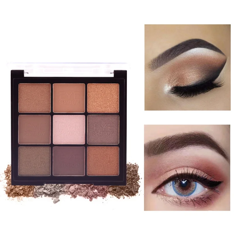 

Mini Eyeshadow Palette 9 Colors Glitter Shimmer Matte Makeup Eye Shadow Nude Eyeshadow Make Up Cosmetic Set