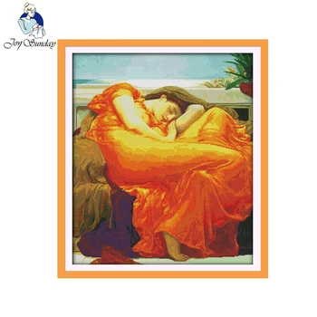 

Joy Sunday Sleeping Beauty Chinese Cross Stitch Kits Crafts Embroidery Kit 14CT11CT Cotton Fabric Livingroom Bedroom Decoration