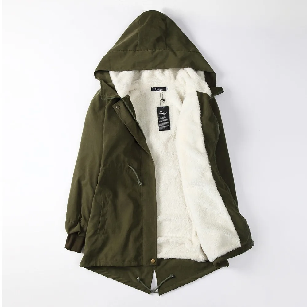 Goedkoop Gentillove Parka Vrouw 2019 Fashion Mid Lange Gewatteerd Jas Winter Dikke Katoenen Warme Vrouwelijke Jas Jas Uitloper Plus Size 5XL