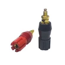 

10pcs 20pcs Gold-Plated Plum 4 mm Red Black 20A Banana Plug Connectors Cold Pressure Audio Plug Horn Plastic Solderless