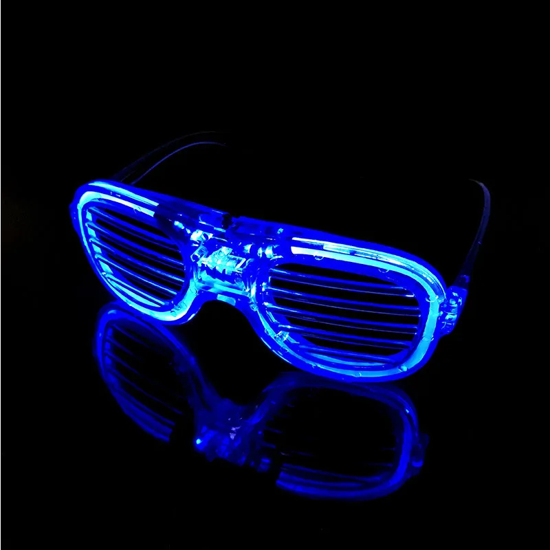 Светильник мигающий кудрявый парик забавные вентиляторы Цирк Клоун концертное настроение Косплей реквизиты карнавальные Светящиеся светодиодный вечерние свадебные концерты - Цвет: blue glasses