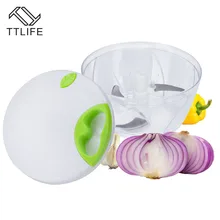 TTLIFE High Quality 3 Crescent moon shape blades Spiral Slicer Food Chopper Dicer Meat Fruit Cutter Mixer Salad Crusher