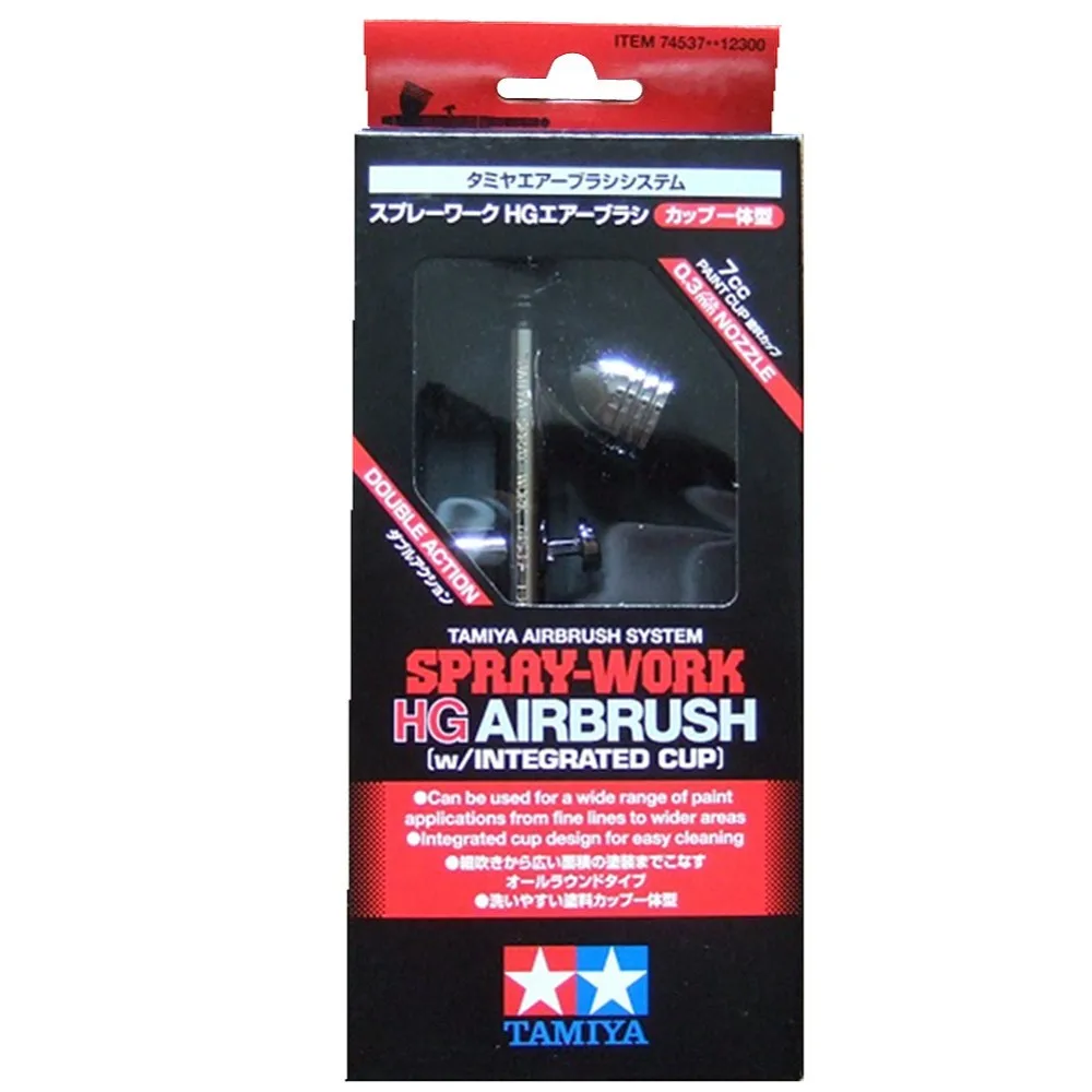 Модель Tamiya 74537 Аэрограф для моделирования распылением HG 0 3 мм 7 куб. См краска со