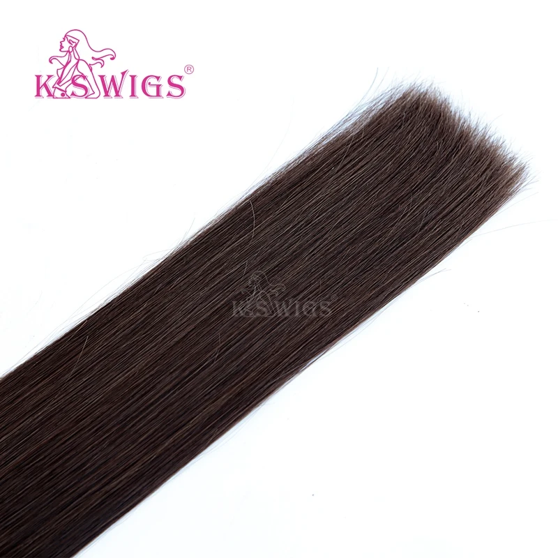 K.S WIGS Tape In Remy Human Hair Extensions Straight Double Drawn Skin Weft Human Hair Extensions 16'' 20'' 24''