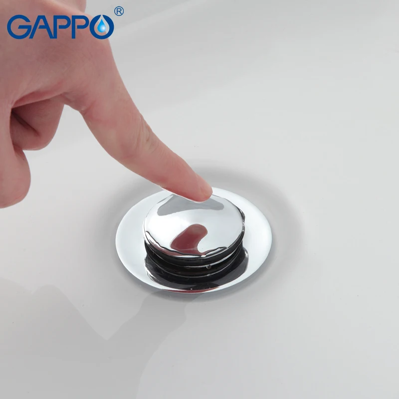 

GAPPO Drains basin sink stopper With overflow hole waste Pop Up Waste Vanity Vessel sink drain wash basin drain