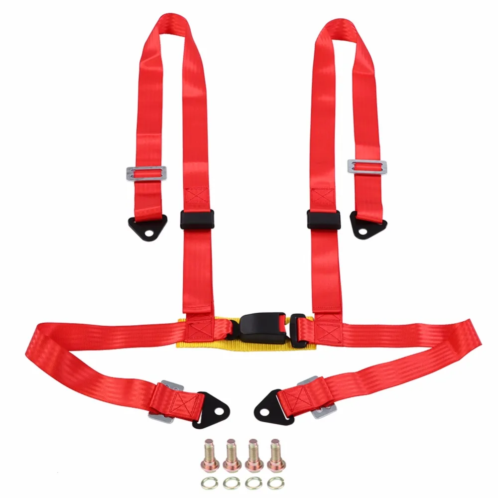 

Red/Blue/Black 2inch 4-Point Racing Car Seat Belt Harness with Cam Lock & Adjustable Strap racing harness