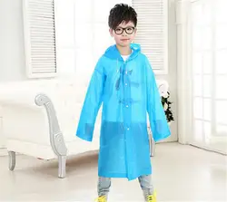Прозрачный плащ детский непроницаемой пальто дождя крышка пончо дождевики Открытый путешествия дождевики для мальчиков и девочек