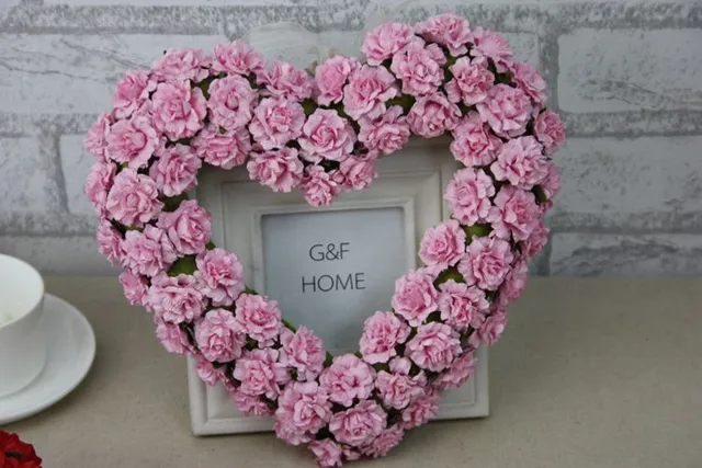 Artificial Paper Rose Flower Door Wreaths Heart Shaped Wedding Artificial Paper Rose Flower Door Wreaths Heart Shaped Wedding Decoration Car