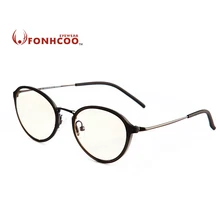 FONHCOO Модные металлические анти-синий луч излучения синий свет блокирующие очки женские анти глаза усталость круглые компьютерные очки