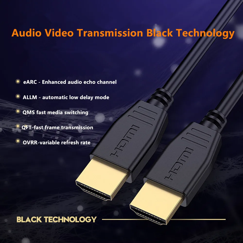 Кабель HDMI 8K 2 1 версия 120 Гц 48 Гбит/с штекер HD адаптер кабель для HDR проектора ТВ