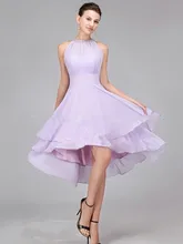 Custom Made Halter Knee Length Asymmetry Hemline Pleat Beaded Bridesmaid Dresses 2016 Wedding Party Dress Vestido De Festa