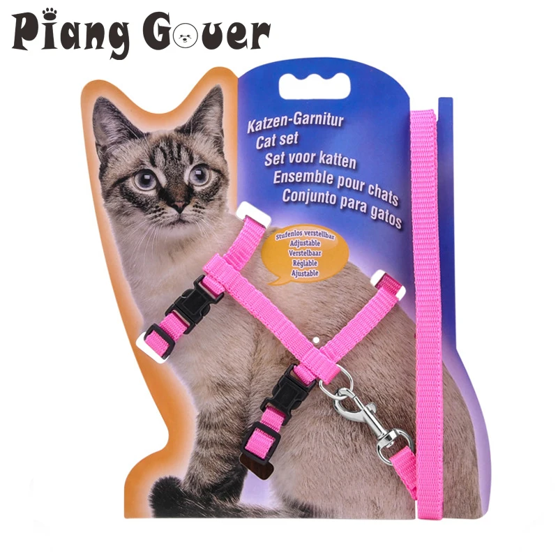 Pet Outdoor Leashes Chest Adjustable Harness Cats Walking Chest Strap Cat Collars in Cat