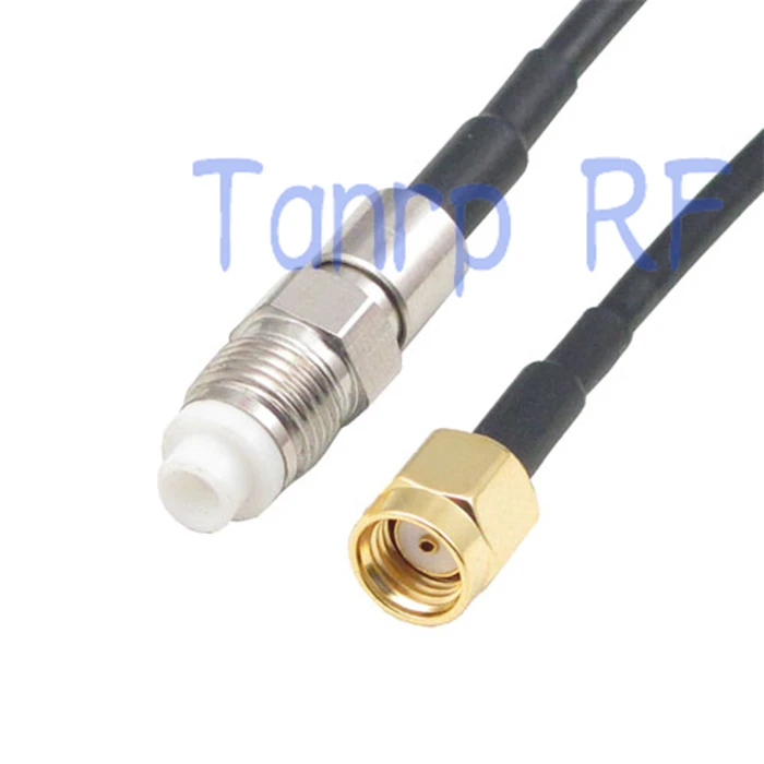 

6in FME female jack to RP-SMA male plug RF connector adapter 15CM Pigtail coaxial jumper cable RG174 extension cord