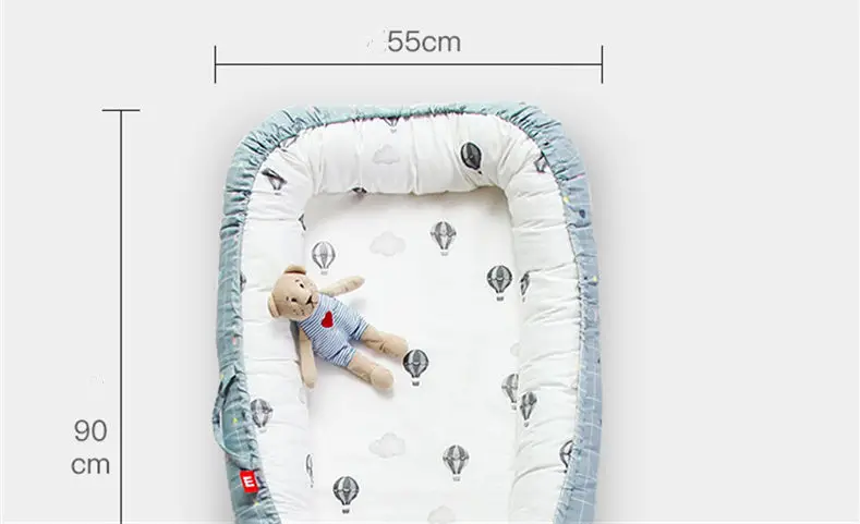 Двусторонняя доступная детская кровать-гнездо переносная люлька для путешествий детская хлопковая Колыбель для новорожденных