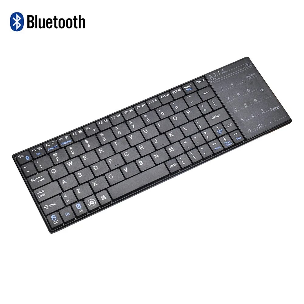 

Wireless Bluetooth Ultra-thin Keyboard with Multi-touch Built-in Touchpad For Windows PC Android IOS Tablet QJY99