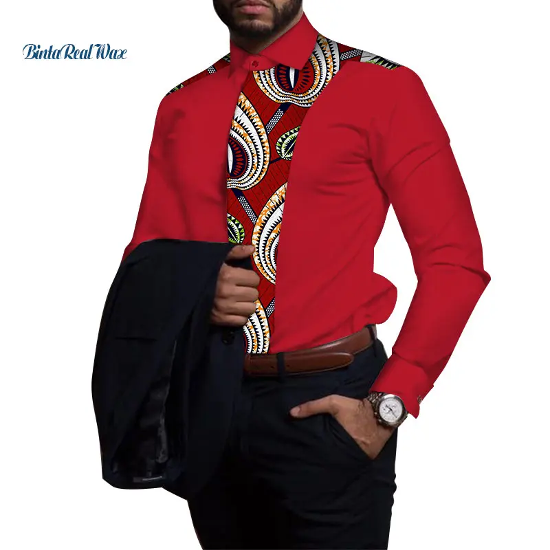 Casual 100% Cotton Mens Shirt African Clothing Dashiki Patchwork Print Shirt Tops Bazin Riche Traditional African Clothing WYN81 Casual 100% Cotton Mens Shirt African Clothing Dashiki Patchwork Print Shirt Tops Bazin Riche Traditional African Clothing WYN81