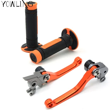 

CNC Pivot Foldable brakes clutch lever brake lever throttle grip rings cable handlebar grip For 125EXC 125 EXC 2009 - 2013