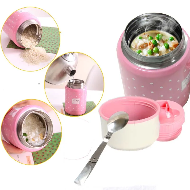

Thermos Lunch for Soup kids thermos mug Food Storage Container 350ml Leak-Proof Portable Stainless Steel 304 Thermal Lunch Boxs