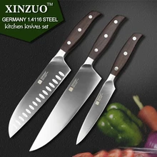 XINZUO küche werkzeuge 3 Stücke küchenmesser set dienstprogramm Chef satoku messer deutsch 1,4116 edelstahl super scharf kostenloser versand