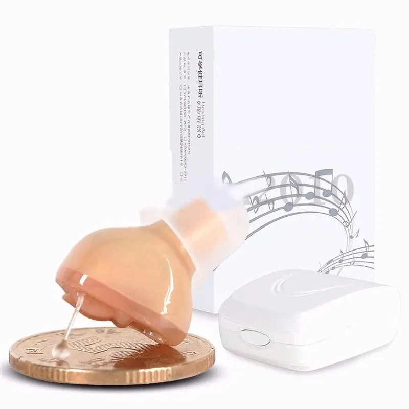  1pc Mini Invisible Hearing Aid Sound Enhancer Portable Inner Ear Aid Sound Amplifier For The Elderl