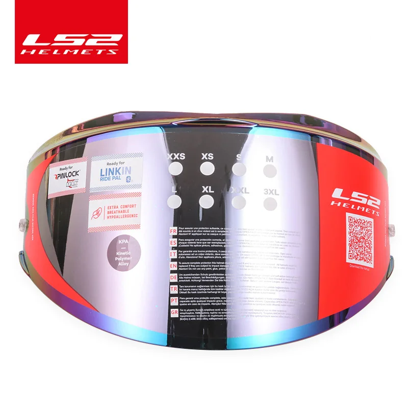 LS2 Valiant helmet visor rainbow shield smoke colorful silver lens only for LS2 FF399 model with anti-fog patch holes