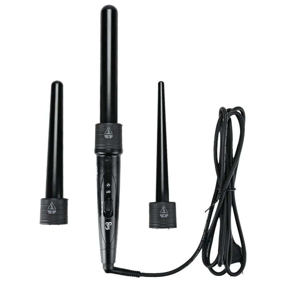 

Professional Electric Hair Styling Tools Tourmaline Ceramic Hair Curler Kits EU/US PLUG Curling Wand 3 Parts Clip Iron