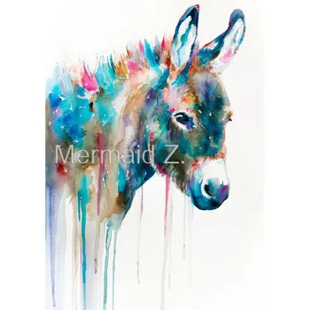

Hand Painted New Fresh Items Abstract Animals Colorful Donkey Oil Painting On Canvas Abstract Modern