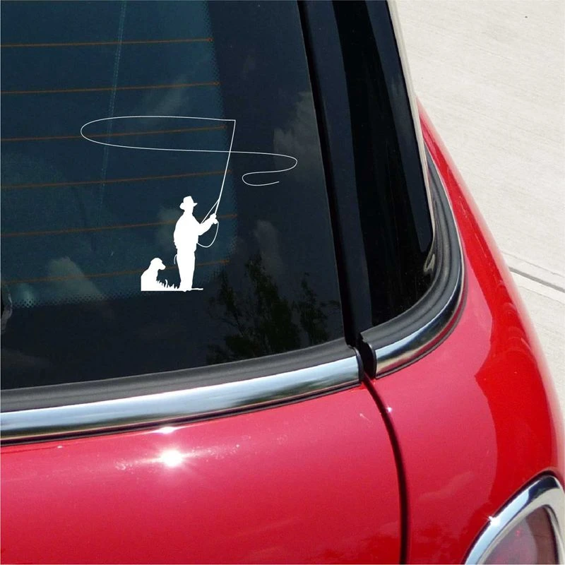 送料無料フライ釣りデカール車トラックバンパーウィンドウステッカー犬防水カーステッカー S18 Car Sticker Dog Bumper Stickersstickers Dog Aliexpress