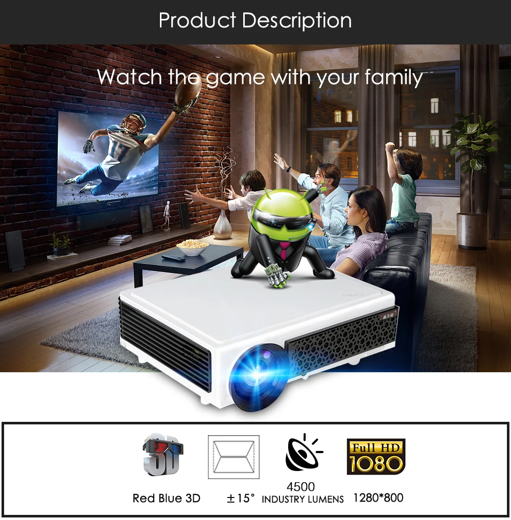 Poner Saund LED96+ LED Projector 1080P 5500 lums Gift 10m HDMI cable or SD card Home theater system proyector 3D projector bt96 Poner Saund LED96+ LED Projector 1080P 5500 lums Gift 10m HDMI cable or SD card Home theater system proyector 3D projector bt96