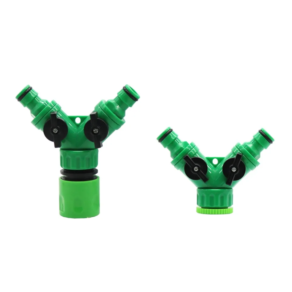 

1 Set Garden Irrigation Y Type Valve Tap Adapter Greenhouse Agriculture tools 2-way Valve Splitter Quick Connectors