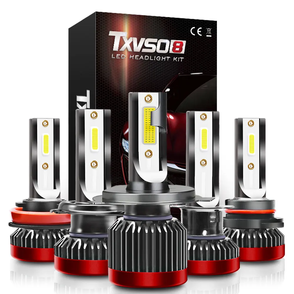 TXVSO8 G2R супер яркий светодиодный автомобильный фонарь H1 H4 H7 H8 H9 H11 HB3 9005 HB4 9006 Лампа 110