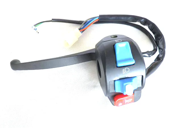 Interruptor de Luz Fios com Alavanca do Freio Volta com 22mm Motocicleta Scooter Ciclomotor 8 Esquerda Chifre Controle Sinal Guiador Tubo 7 –