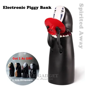 

2020 New Spirited Away Faceless Electronic Piggy Bank Plastic Money Box Auto Eat Coin Money Safe Box For Birthday Gift