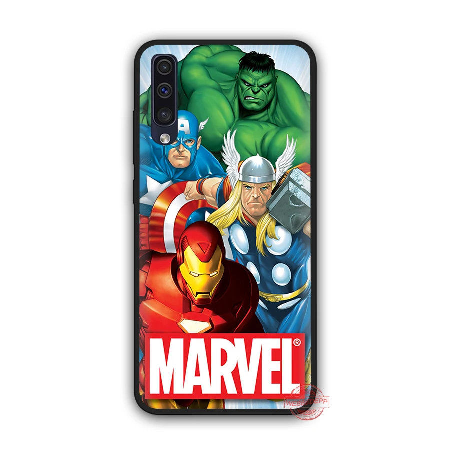 WEBBEDEPP класса люкс с логотипом комиксов Marvel мягкий чехол для телефона для samsung A50s A40s A30s A20s A10s A60 A70 M10 M20 M30 M40 чехол s - Цвет: 8