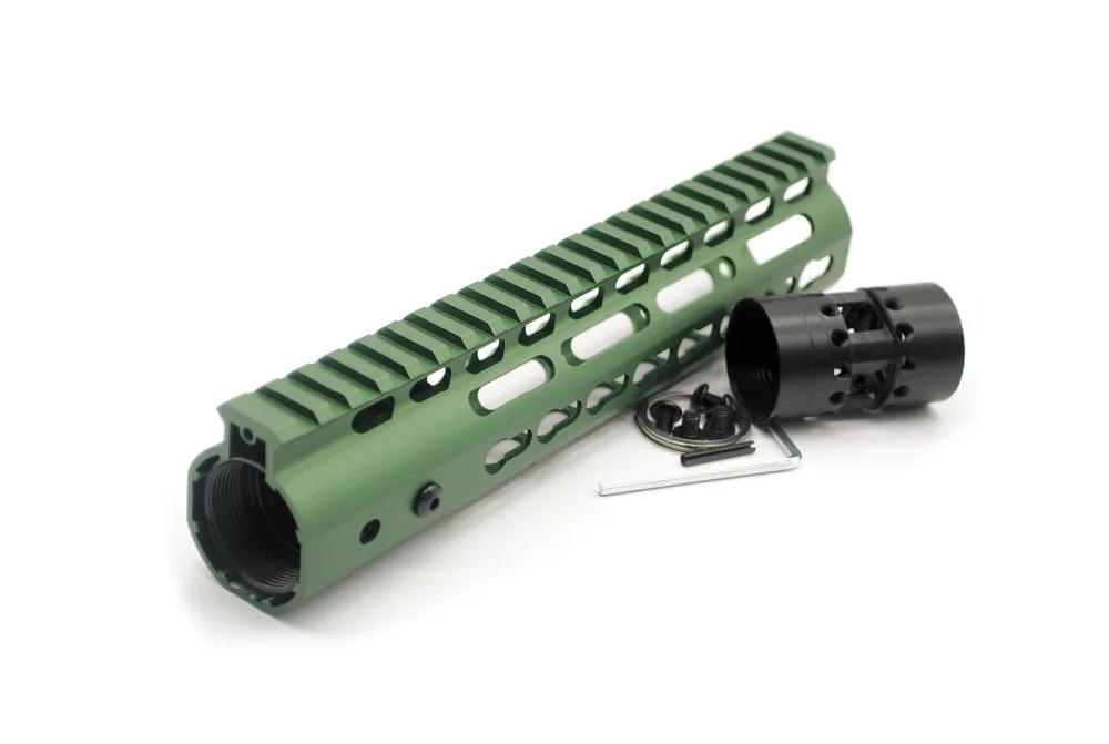 AR15 Free Float 9 дюймовый страйкбол оливково зеленый Keymod перила с бочковой гайкой