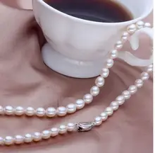 Women Gift Freshwater 7-8mm Real Natural Freshwater Pearl Necklace Women Cultured Freshwater Pearl Jewelry Choker Necklace White snh aa beautiful new real genuine cultured 11 13mm edison round natural freshwater pearl necklace jewelry design free shipping