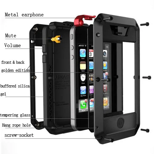 10 Pcs/ Newest World Strongest Case For iPhone5 5G Metal Cover Water