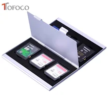 1 шт. черный, красный, серебристый алюминиевый держатель карты памяти чехол 6 SD SDHC MMC SDXC карта памяти Высокое качество TOFOCO