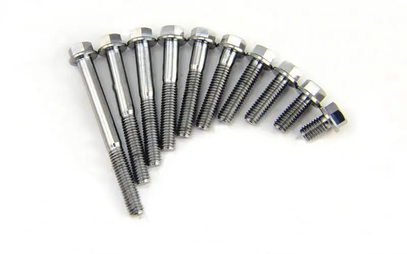 

LOT 2 M6 10/15/20/25/30/35/40/45/50mm Ti GR5 Titanium Hex Concave Head Flange Bolts For Motorcycle