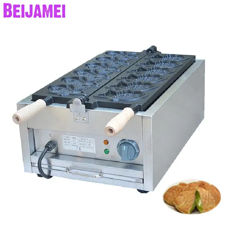 

BEIJAMEI High Efficiency Electric Fish Shape Taiyaki Waffle Maker/Commercial Korea Taiyaki Fish Cake Machine For Sale