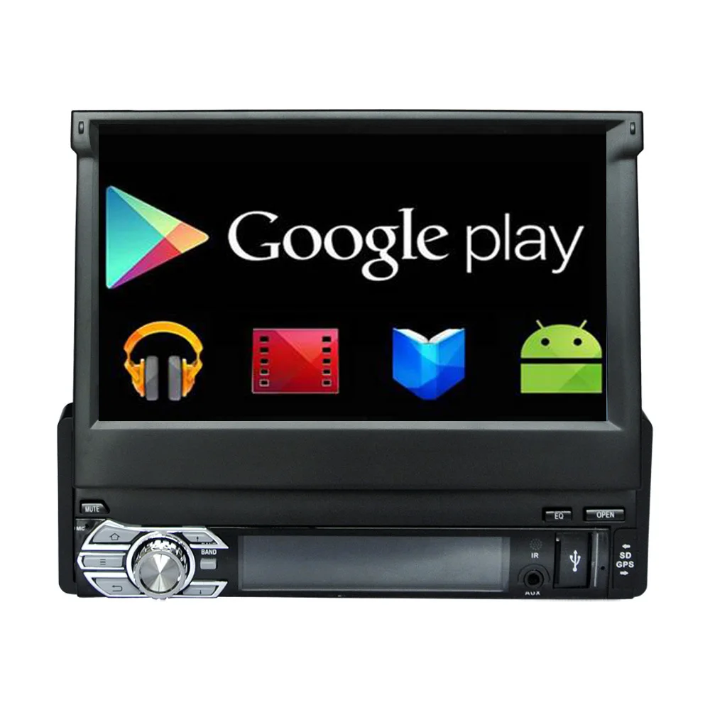 Discount 7" Single 1 Din Dash Car Monitor DVD Player Bluetooth Radio Head Unit Stereo 3