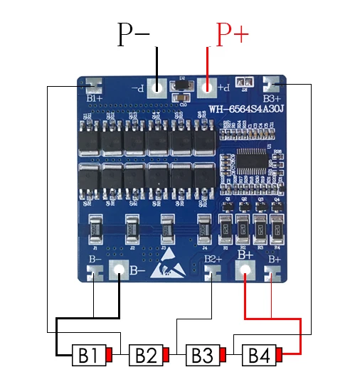 4S 30A LiFePO4 BMS/PCM плата защиты батареи для электрических инструментов 18650 батарея ячейка w/баланс w/датчик температуры